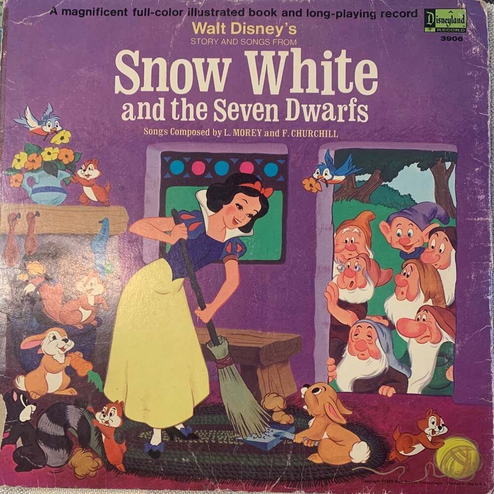 Vintage 1969 Snow White Disney Record LP Original Vinyl Album with Book ST 3906